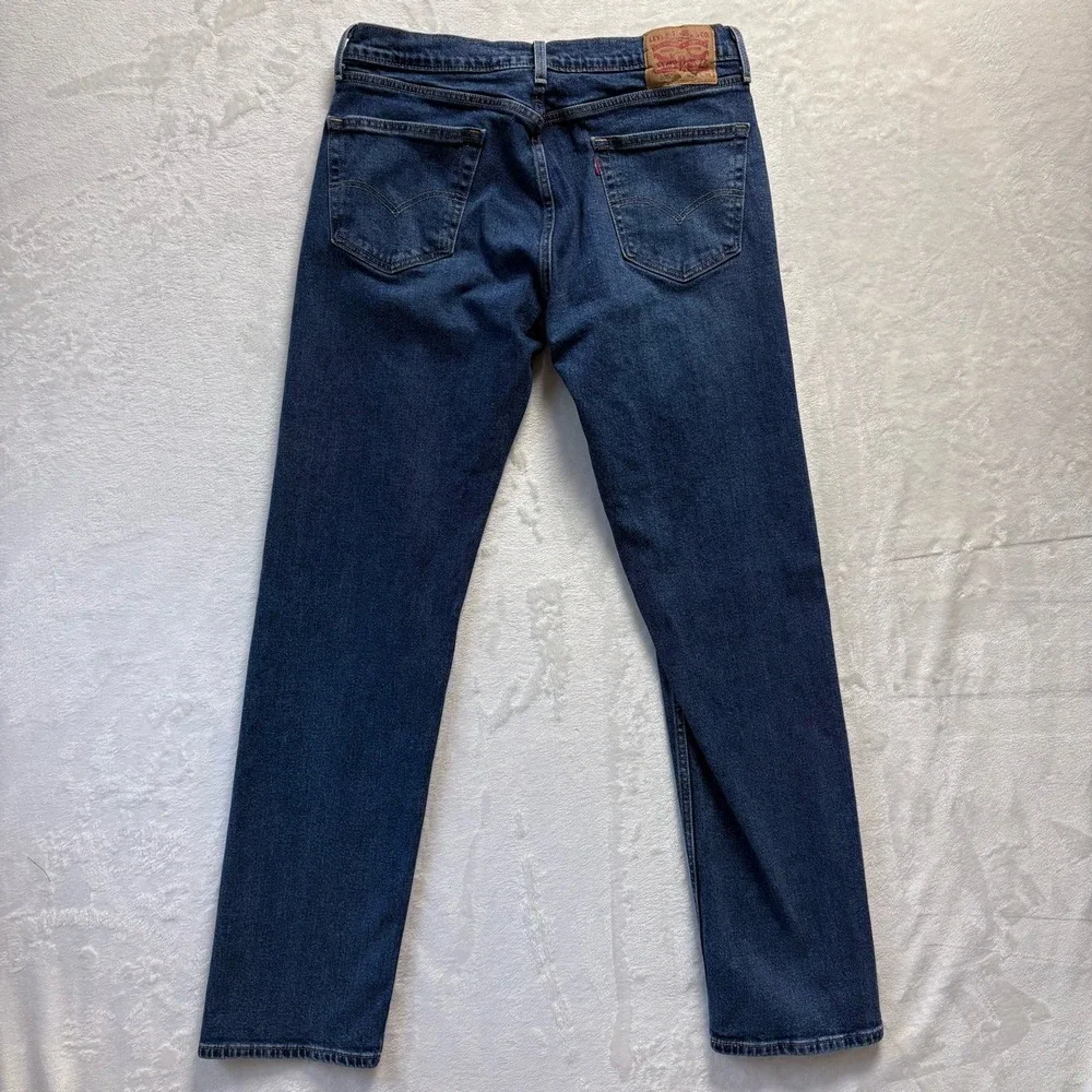 Levis Jeans Men 34 x 34 505‎ Regular Fit Straight Leg Dark Wash Denim Classic - Picture 11 of 12
